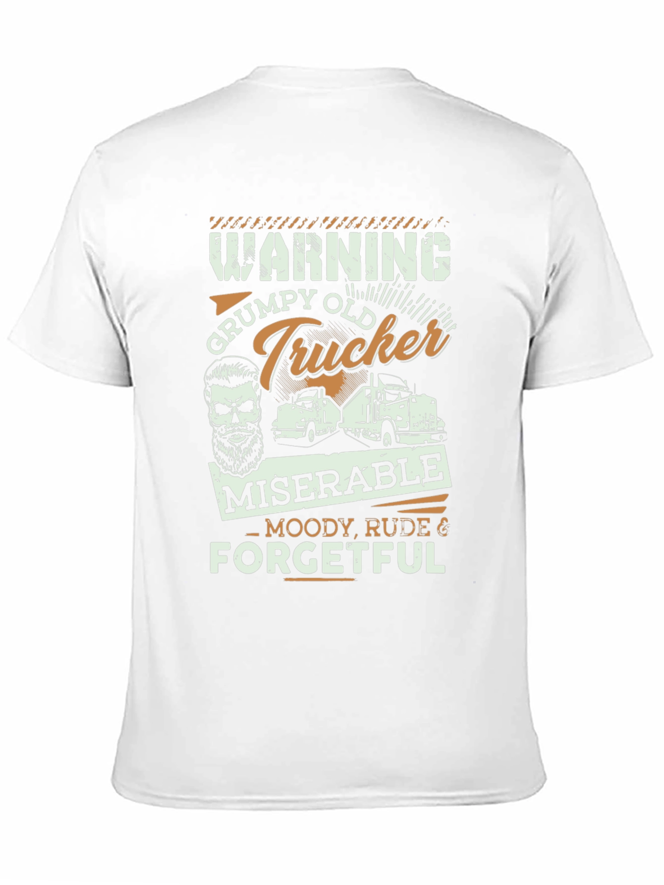 Black Grumpy Old Trucker T-Shirt - Moody, Rude, Forgetful Tee view 11