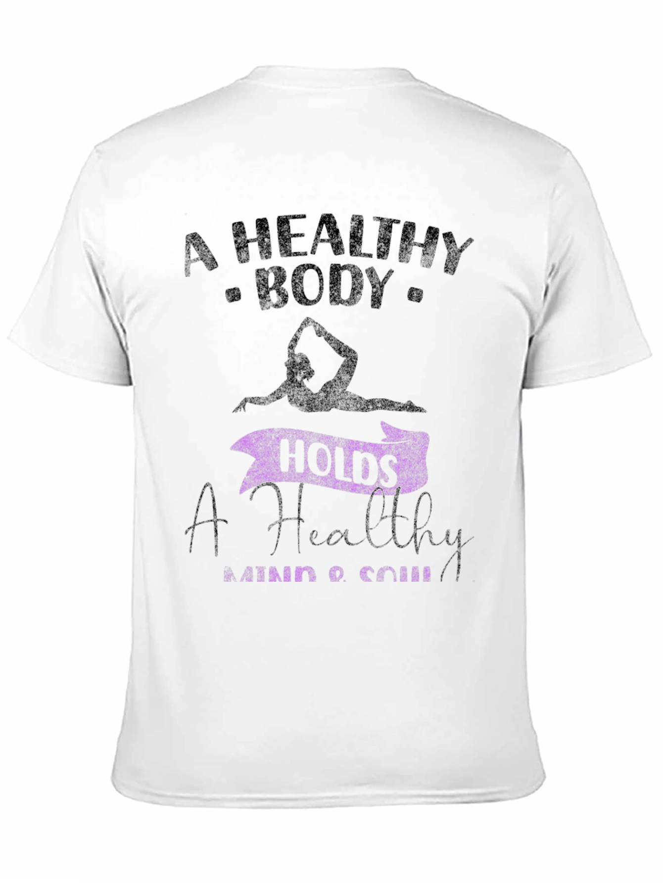 Black Healthy Body, Healthy Mind T-Shirt view 11
