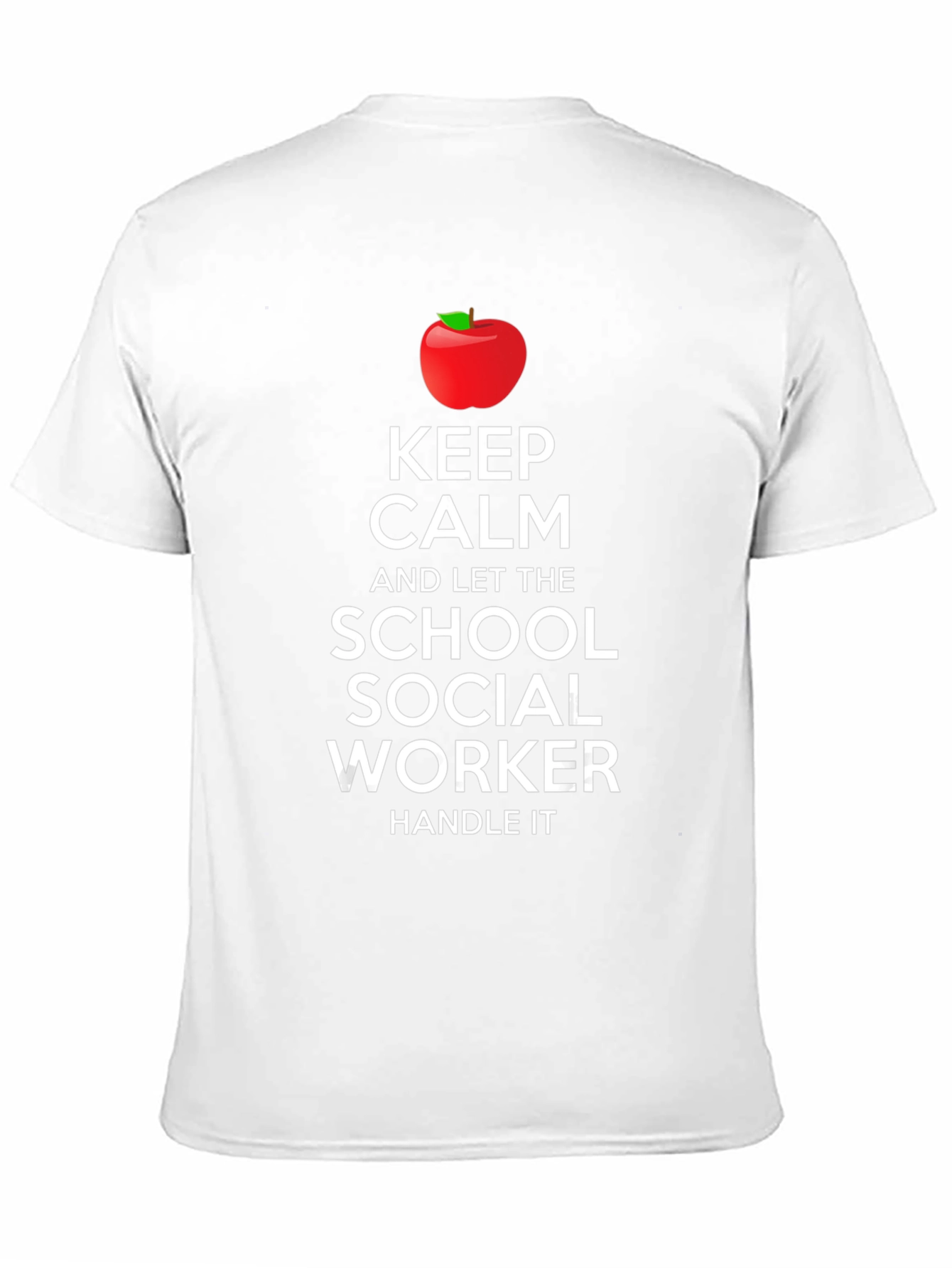 Black Keep Calm School Social Worker Black T-Shirt view 11