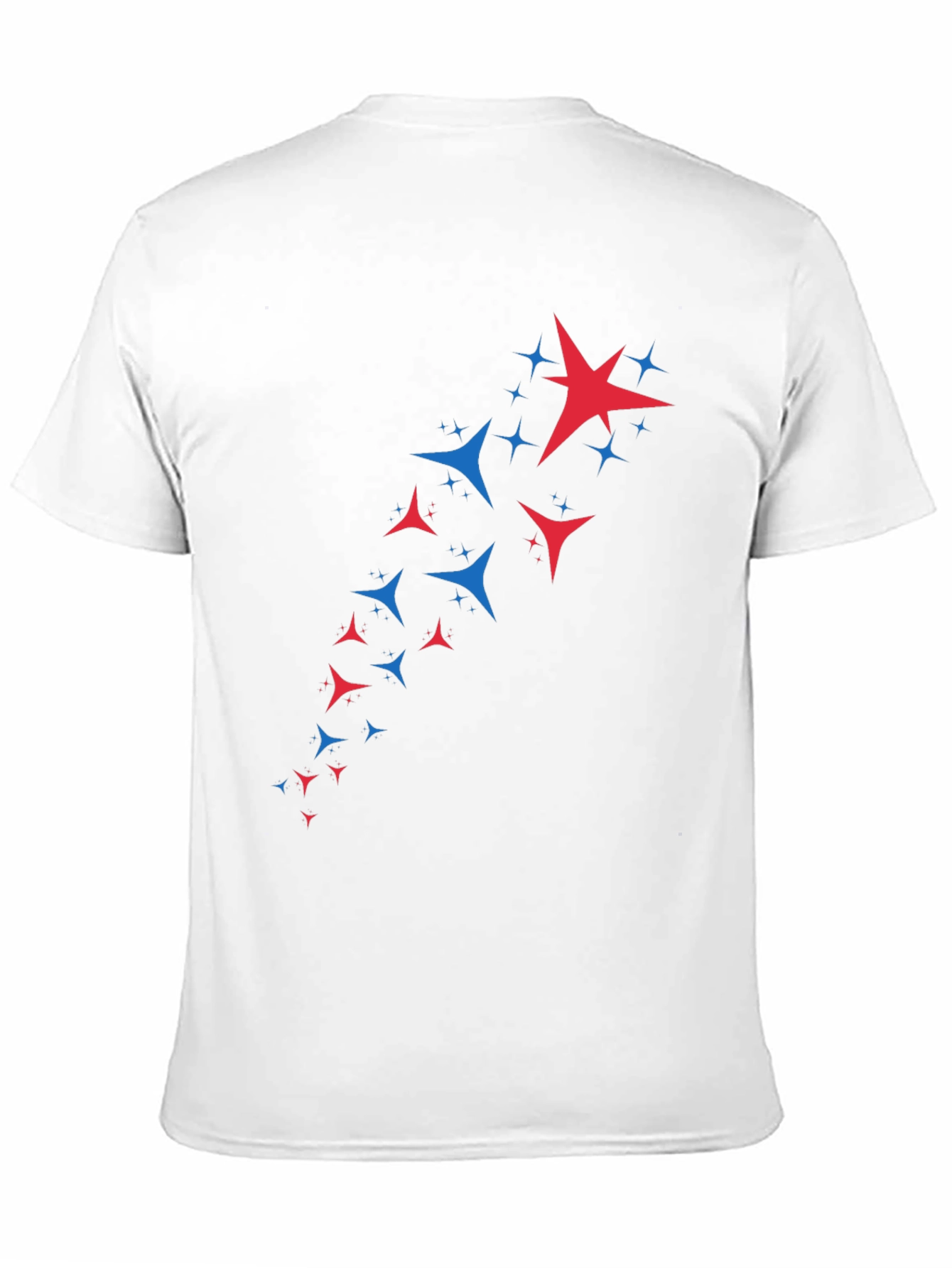 Black Star Pattern Black T-Shirt view 11