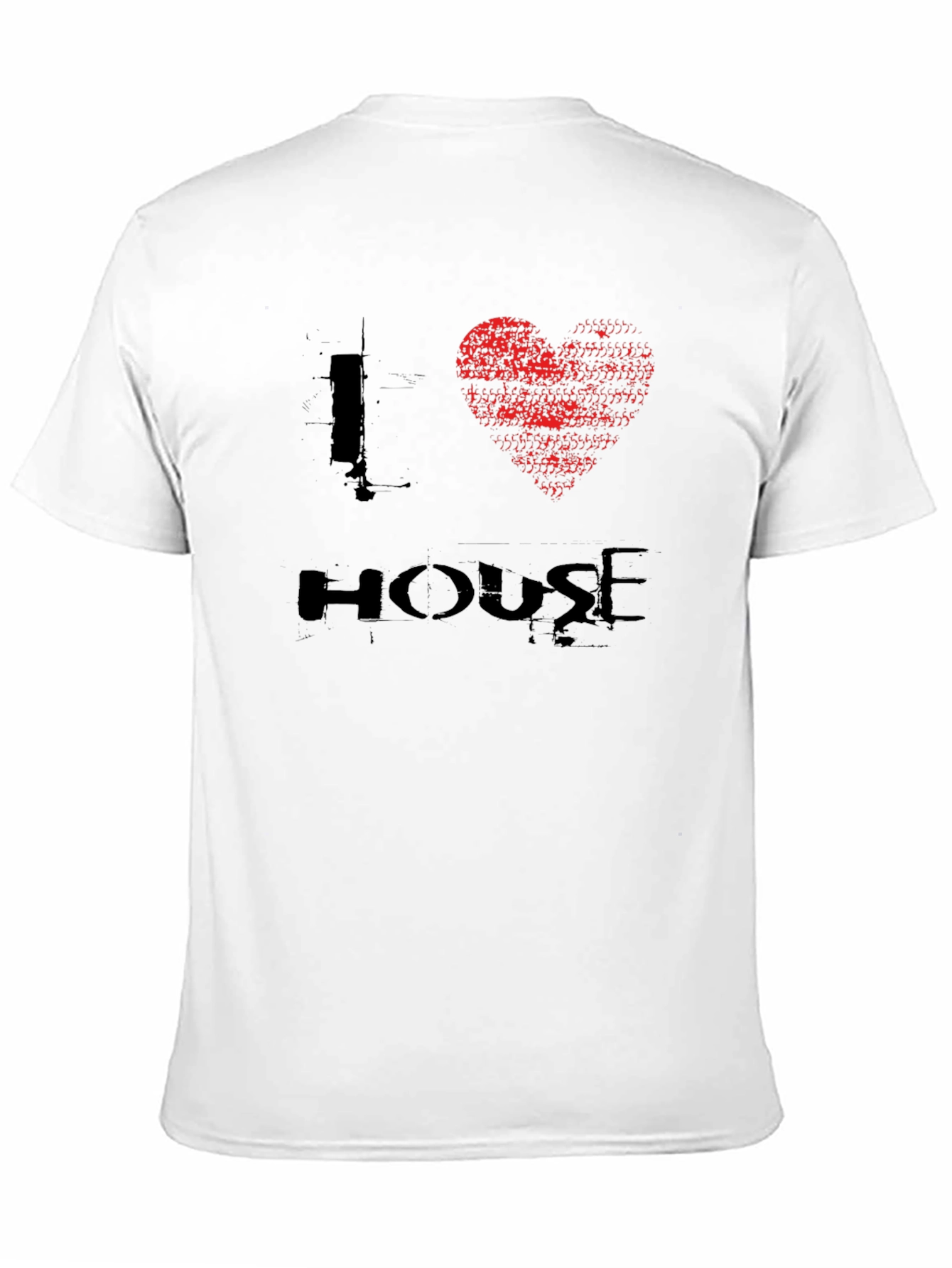 Black I Heart House Music Black Graphic T-Shirt view 11