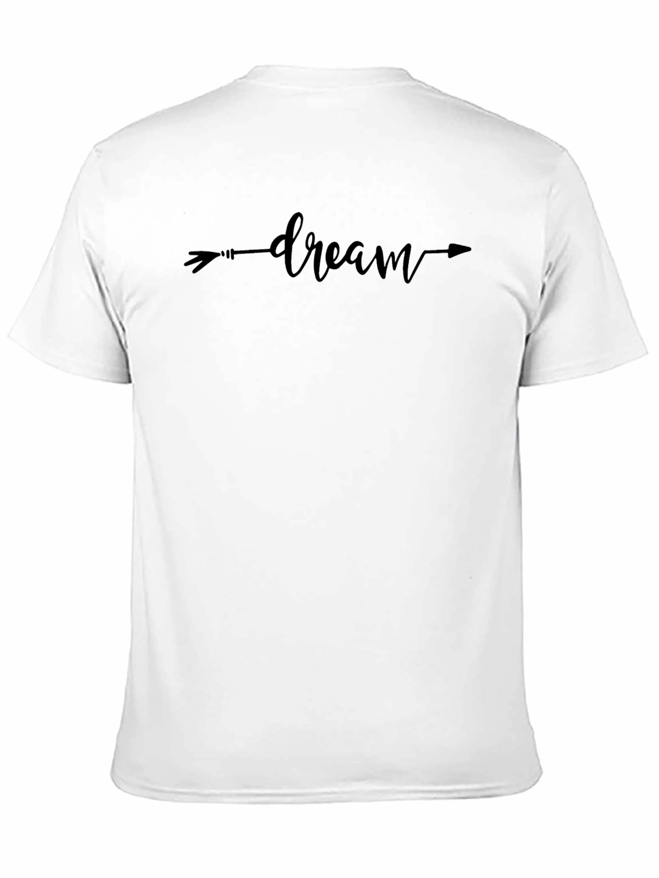 Black Dream Arrow Graphic Tee - Unisex Black Cotton Shirt view 11