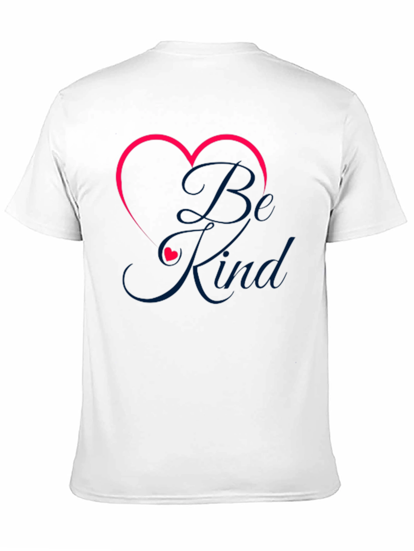 Black Be Kind Heart Graphic Tee - Soft Cotton Blend T-Shirt view 11