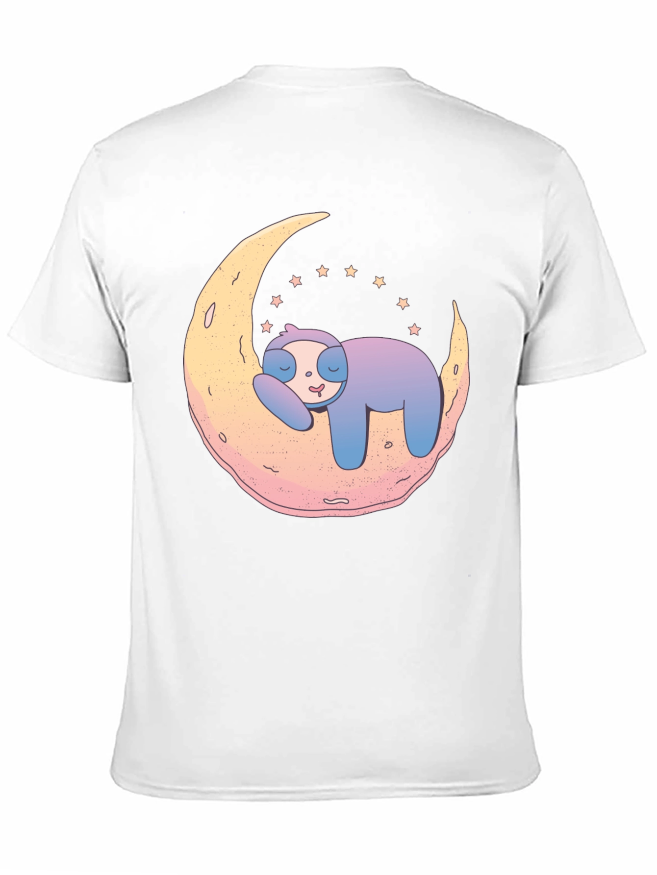 Black Dreamy Sloth on Moon Graphic Tee - Black view 11