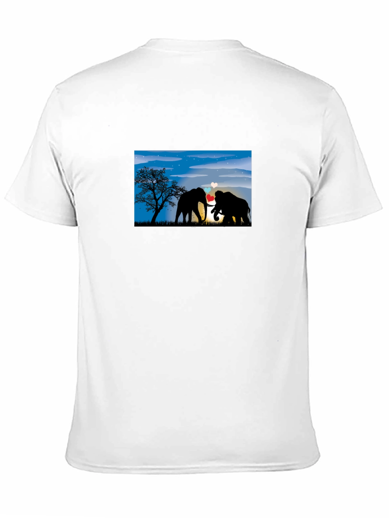 Black Elephant Love T-Shirt - Black Tee view 11