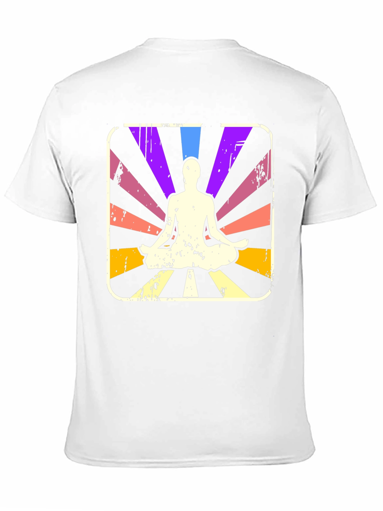 Black Yoga Meditation Graphic Tee - Retro Style view 11