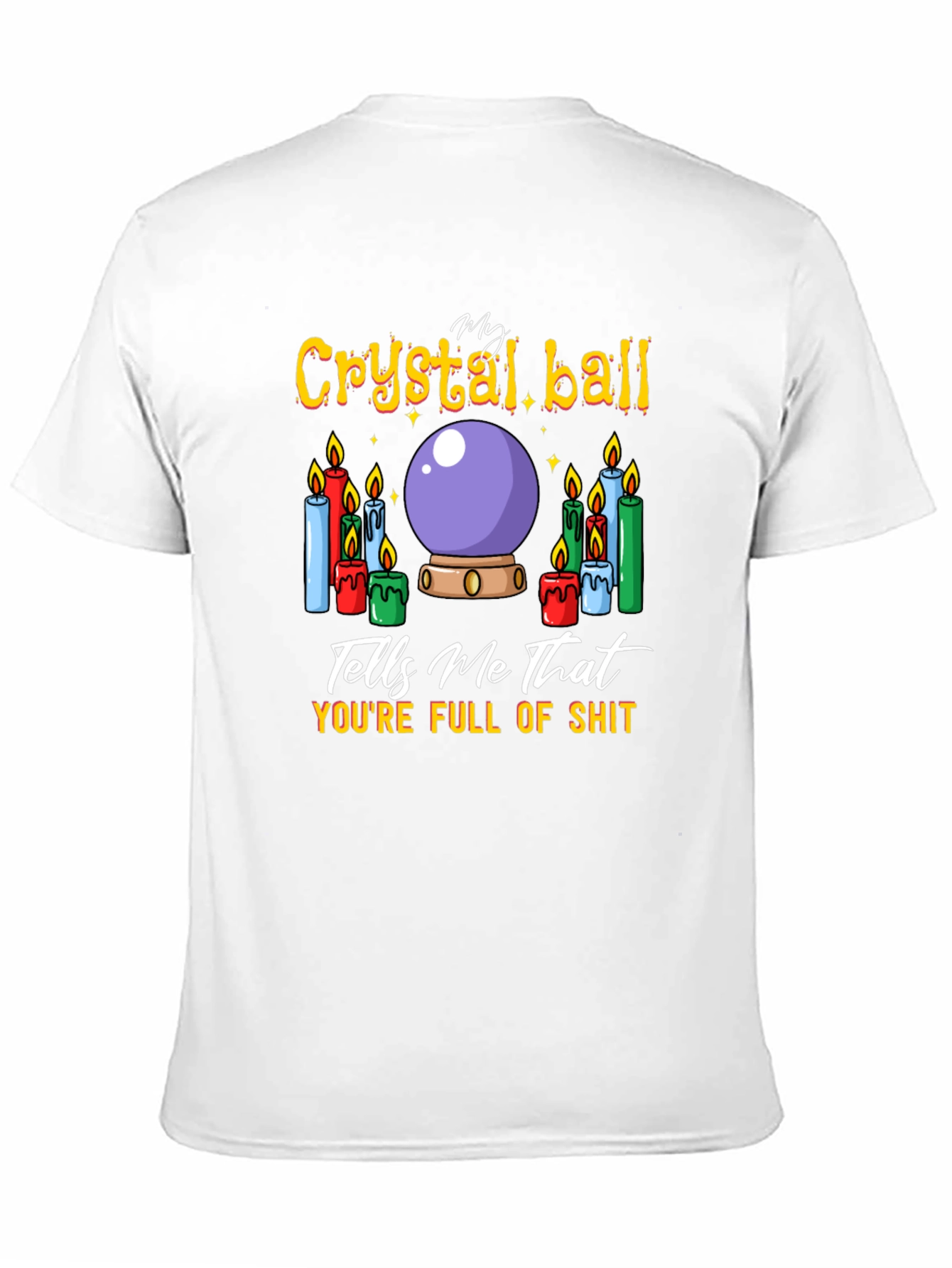 Black Crystal Ball Humor Graphic T-Shirt view 11