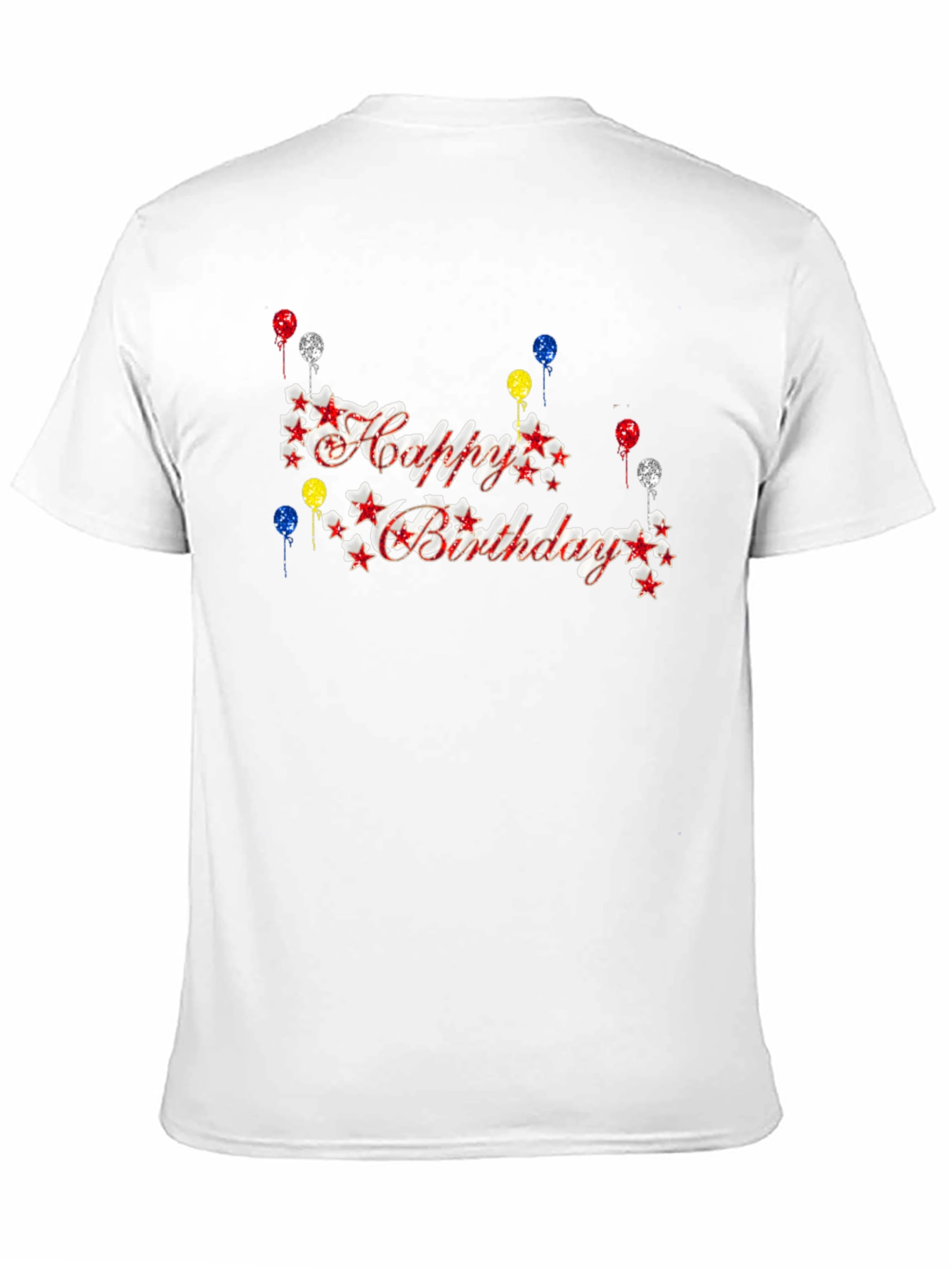 Black Happy Birthday Graphic Print Black T-Shirt view 11