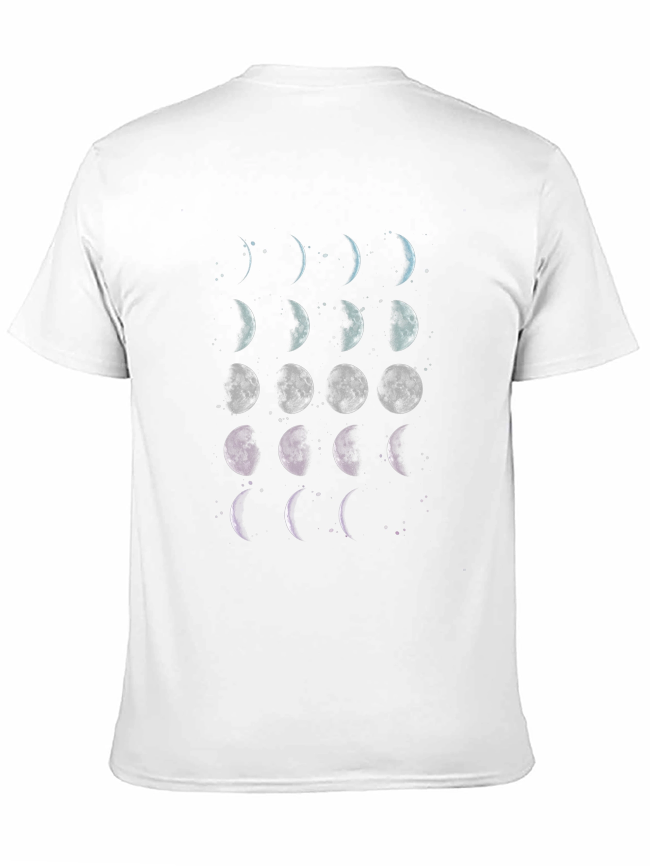 Black Lunar Phases T-Shirt - Black Cotton Celestial Tee view 11