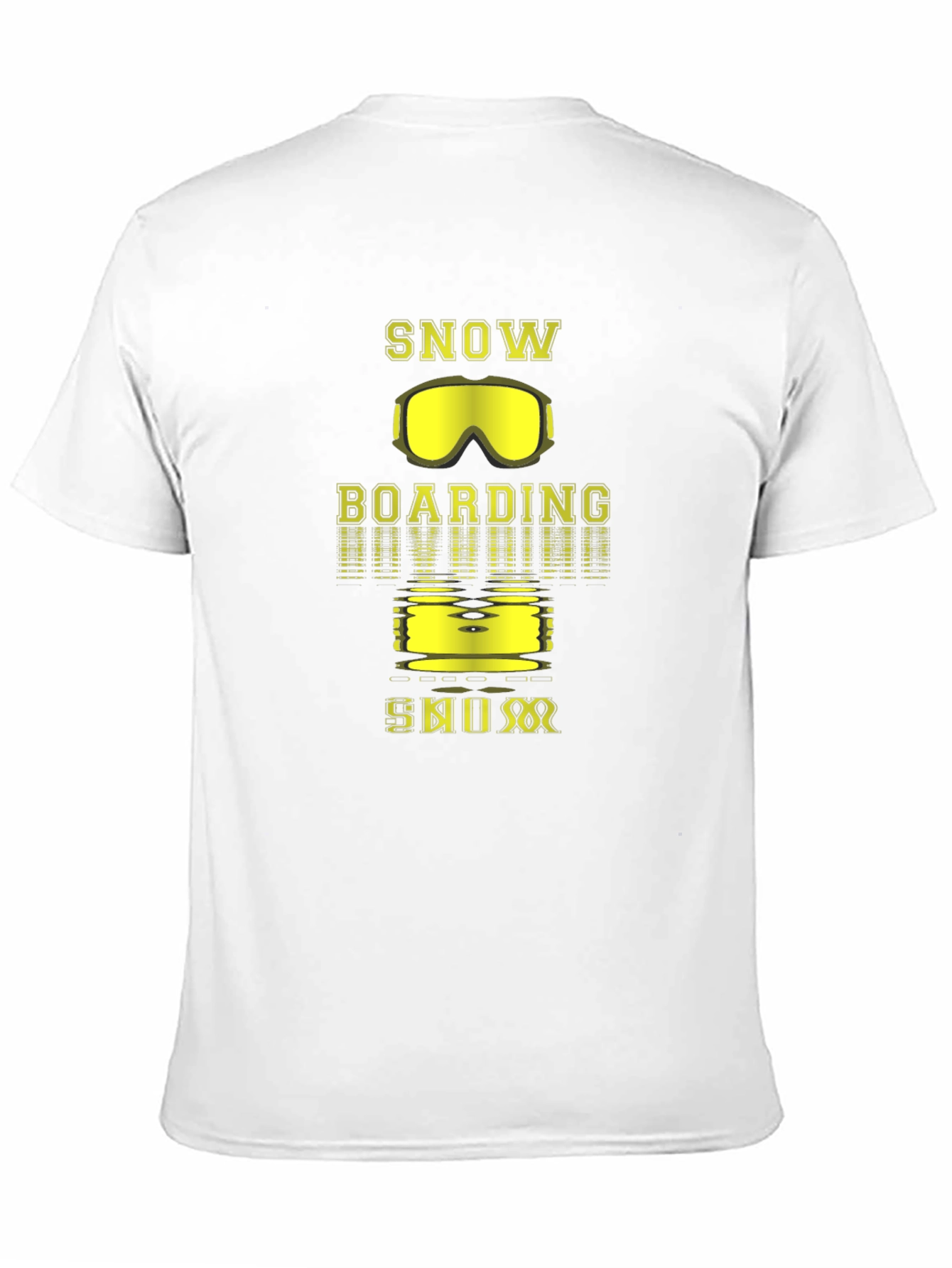 Black Snowboarding Graphic Tee - Black Cotton T-Shirt view 11