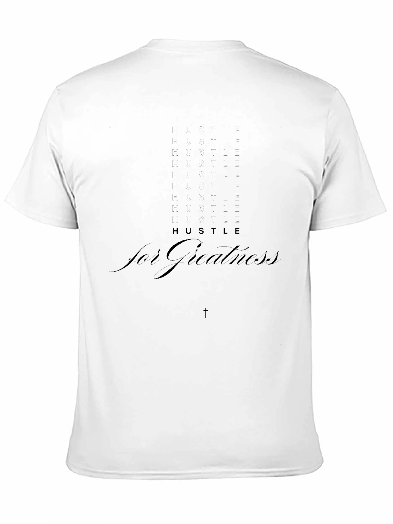 Black Hustle for Greatness Black T-Shirt view 11