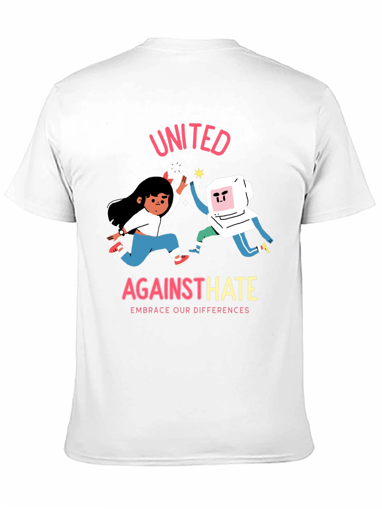 Black United Against Hate Graphic T-Shirt view 11