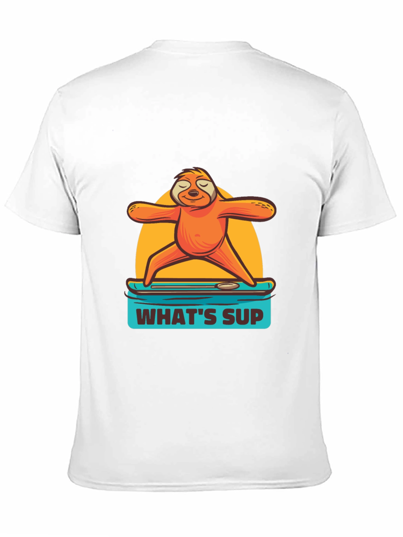 Black Sloth Yoga Paddleboard T-Shirt - What's Sup? view 11