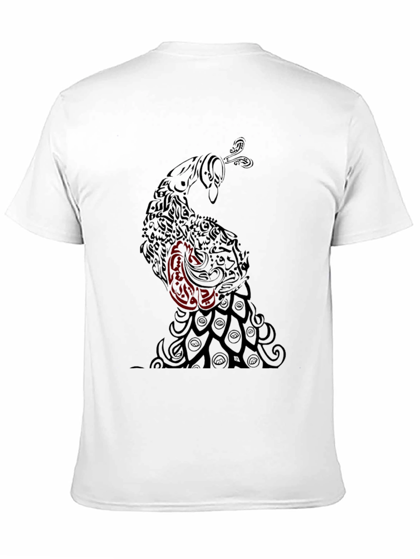 Black Black Peacock Graphic Tee - Stylish Men's Shirt view 11