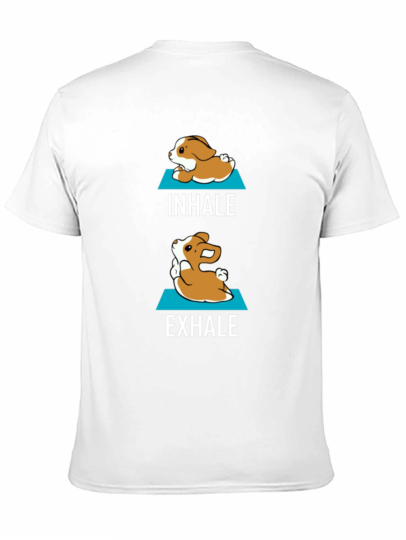 Black Inhale Exhale Yoga Dog Graphic Tee - Men's Black T-Shirt view 11