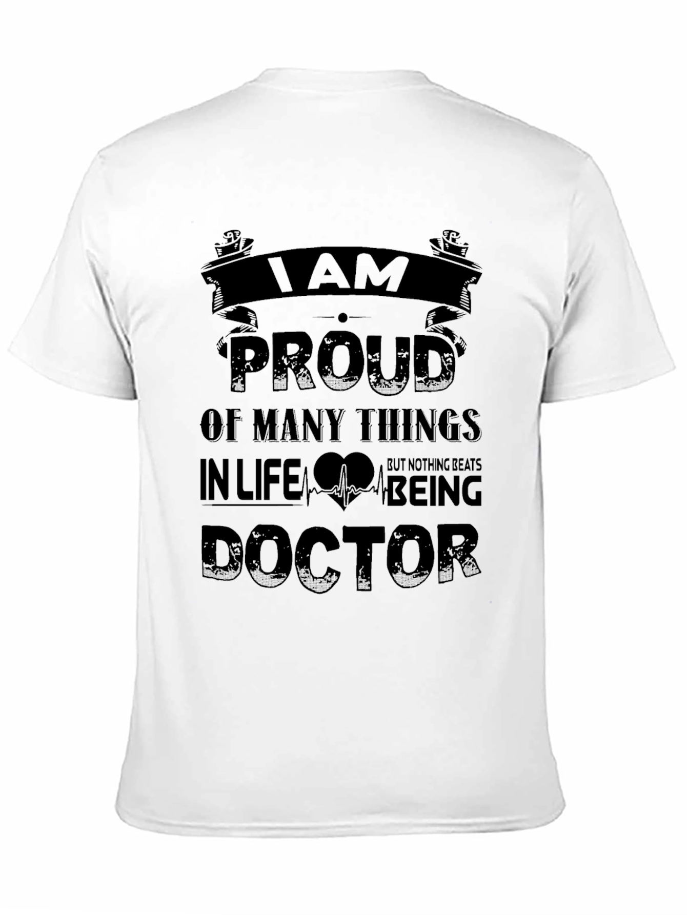 Black Proud Doctor Graphic T-Shirt - Medical Profession Pride view 11