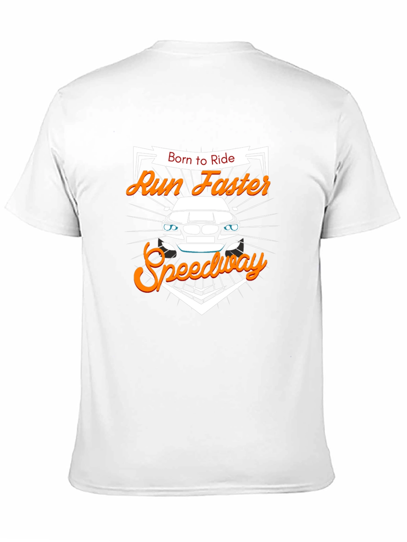 Black Born to Ride Run Faster Speedway Black T-Shirt view 11