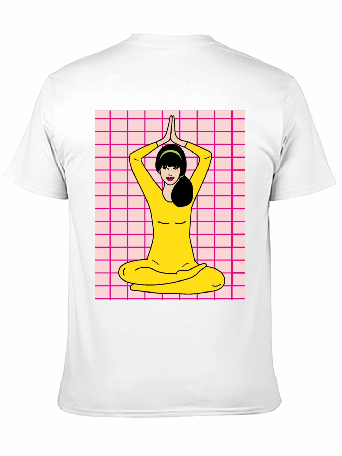 Black Yoga Girl Graphic Tee - Retro Style view 11
