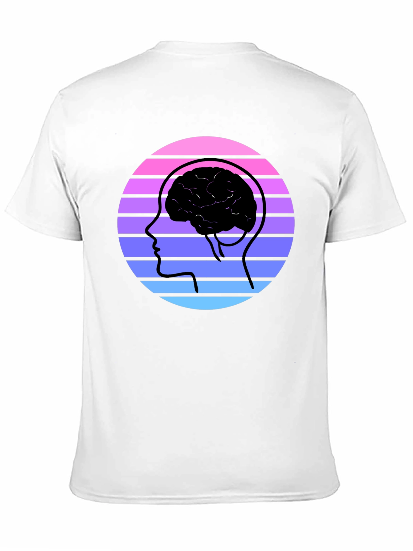 Black Retro Brain Graphic Tee - Black view 11