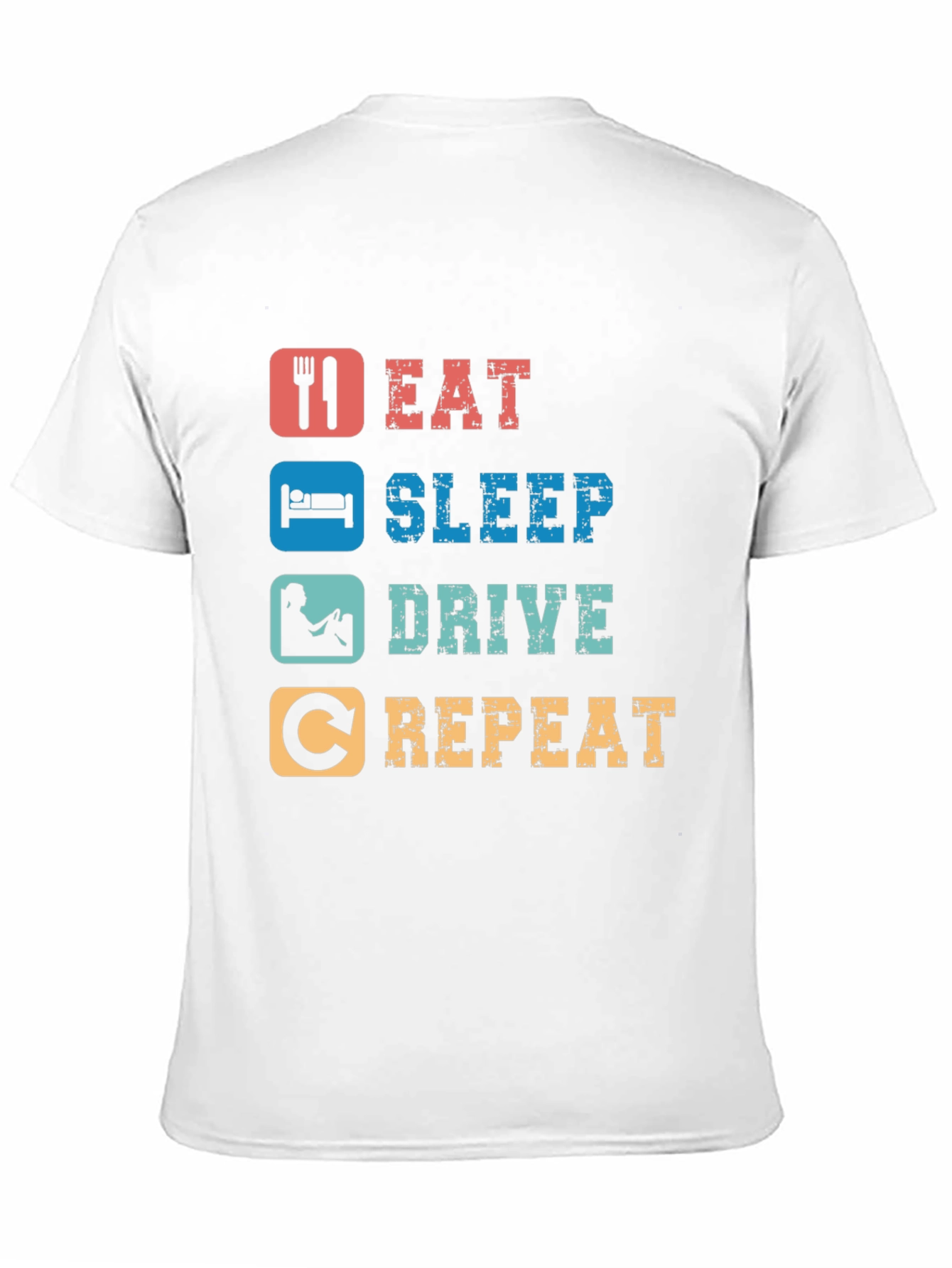 Black Eat Sleep Drive Repeat T-Shirt view 11