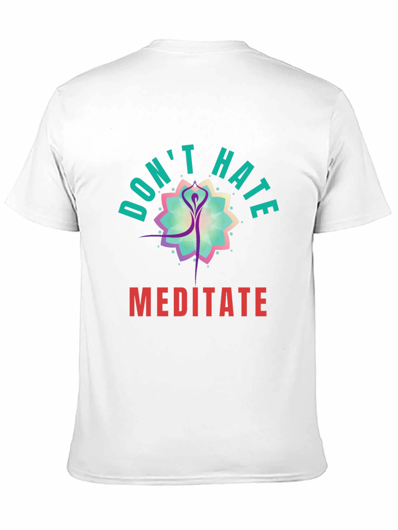 Black Don't Hate Meditate Black Graphic Tee view 11