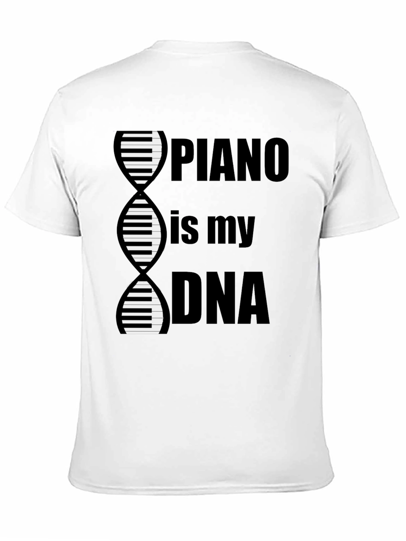 Black Piano is My DNA Graphic Tee - Musician T-Shirt view 11