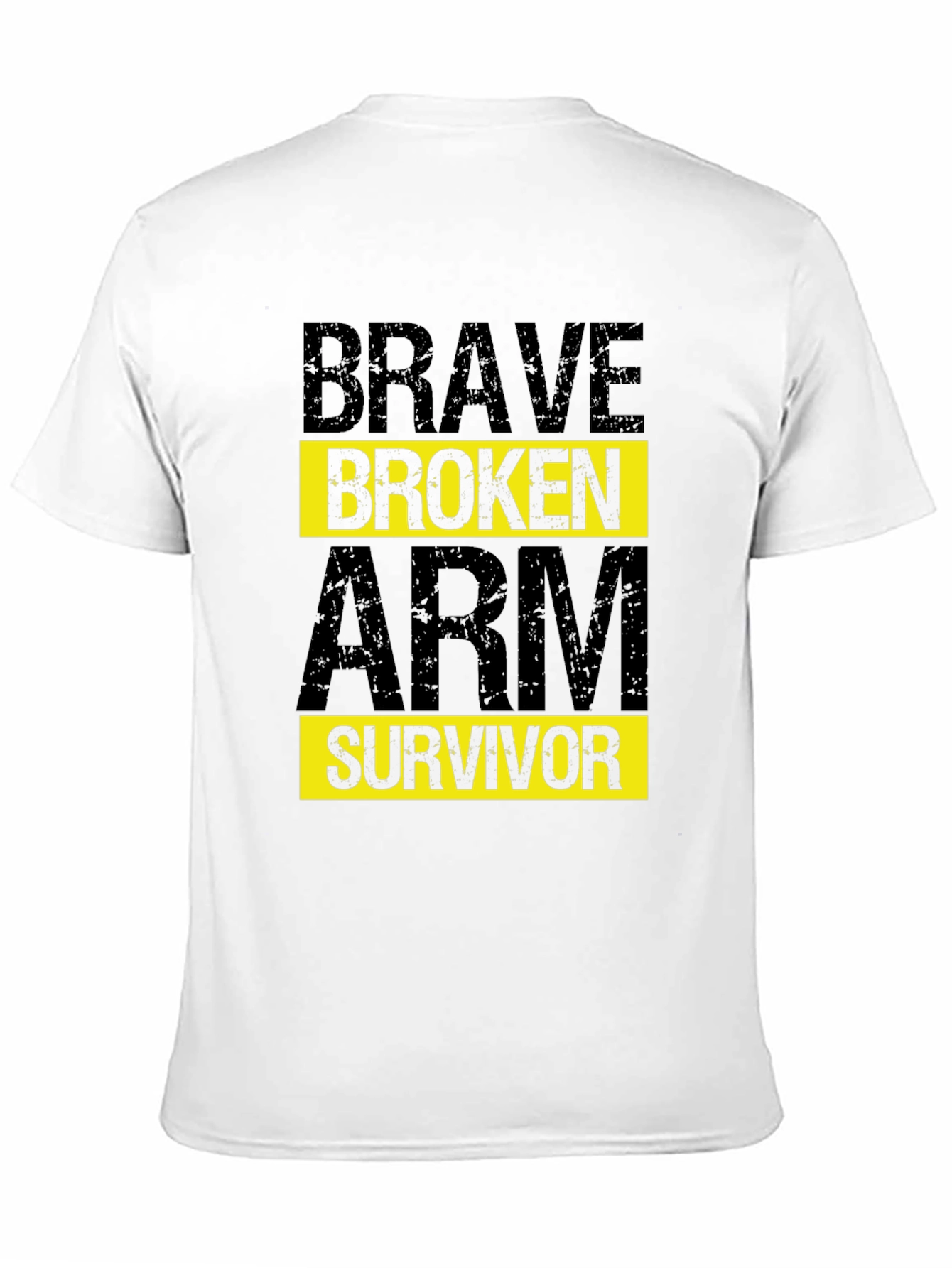 Black Brave Broken Arm Survivor T-Shirt - Black Graphic Tee view 11