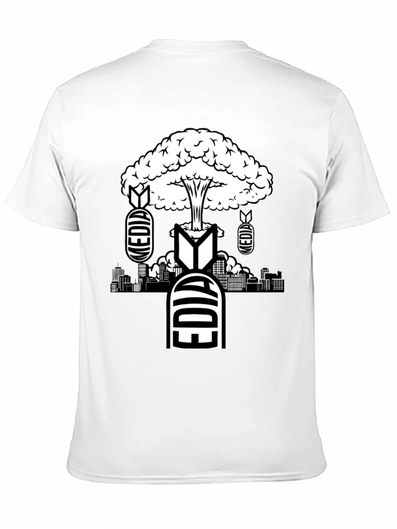 Black Media Explosion Graphic Tee - Black Cotton Blend view 11