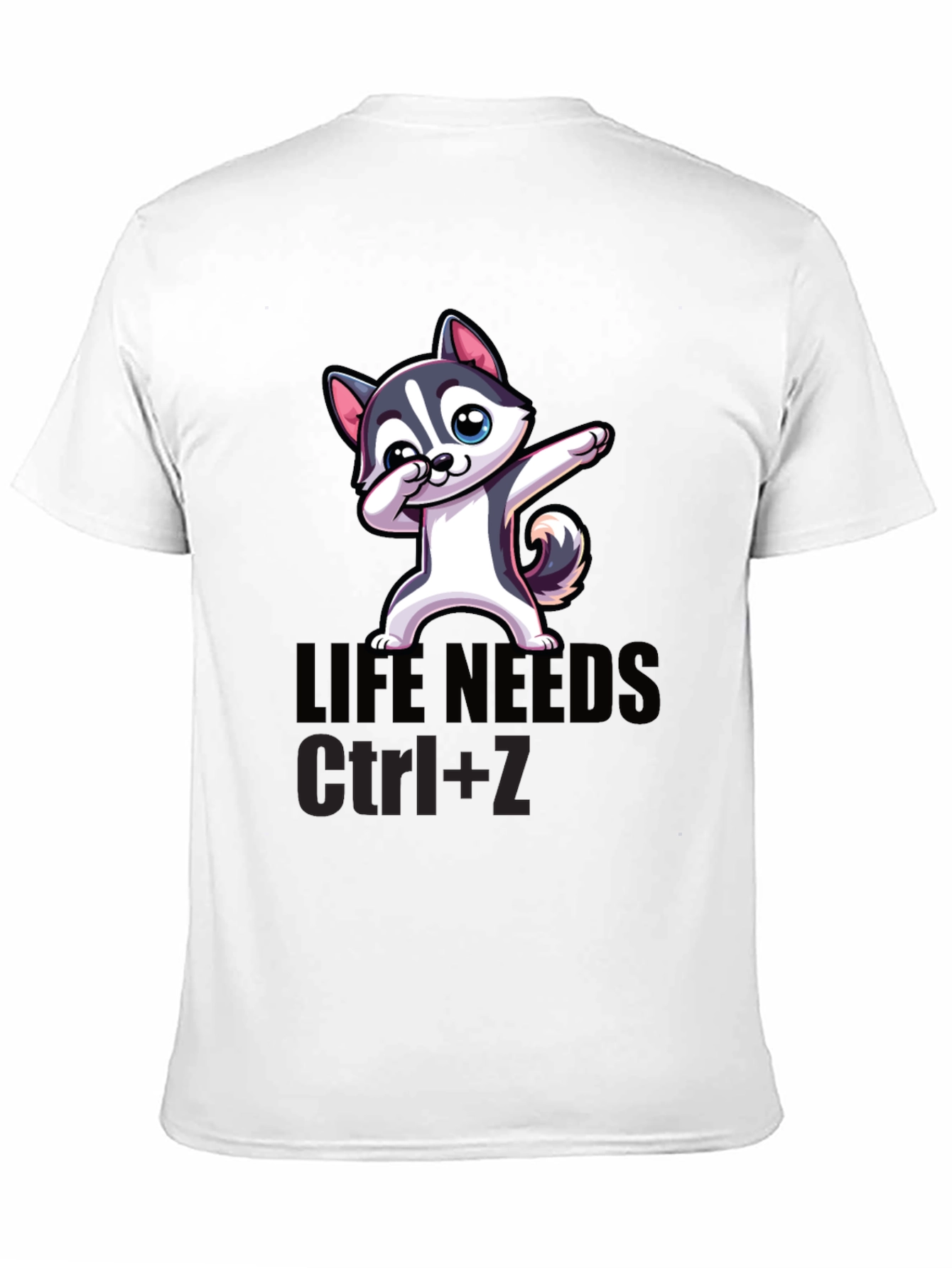 Black Life Needs Ctrl+Z T-Shirt, Cartoon Dog Dab view 11