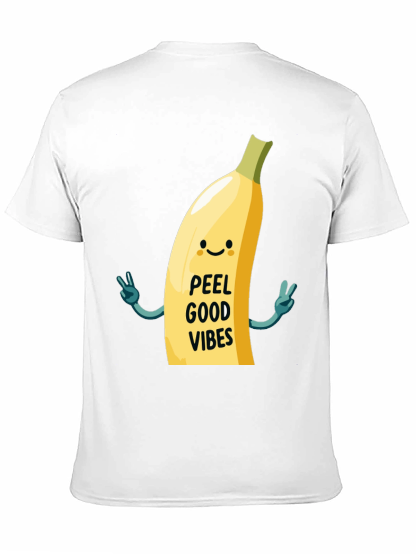 Black Peel Good Vibes T-Shirt - Funny Banana Graphic Tee view 11