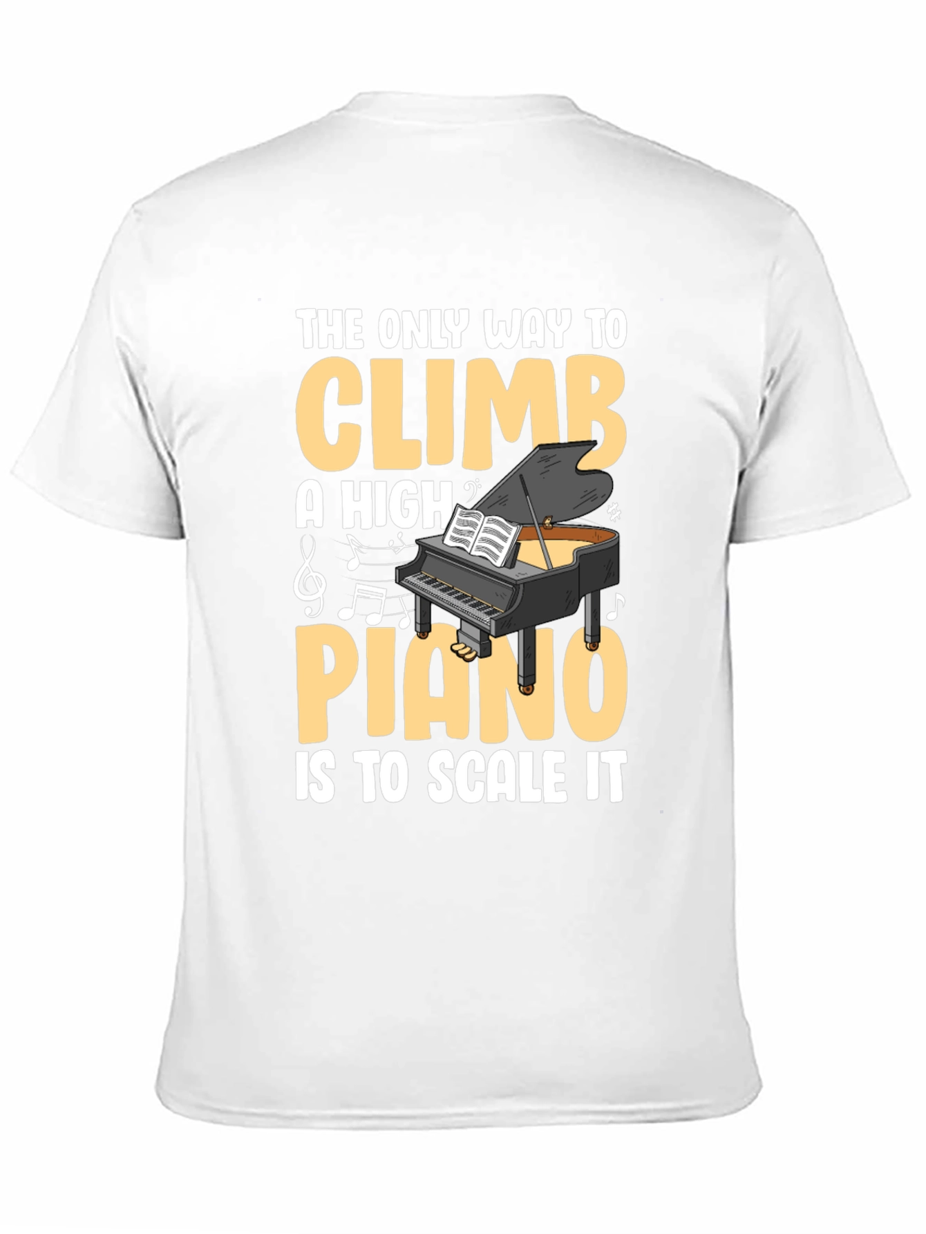 Black Piano Scale T-Shirt - Musical Pun Tee view 11
