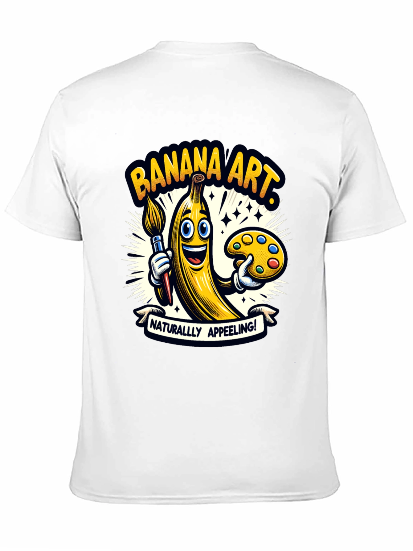 Black Banana Art T-Shirt - Naturally Appeeling Tee! view 11
