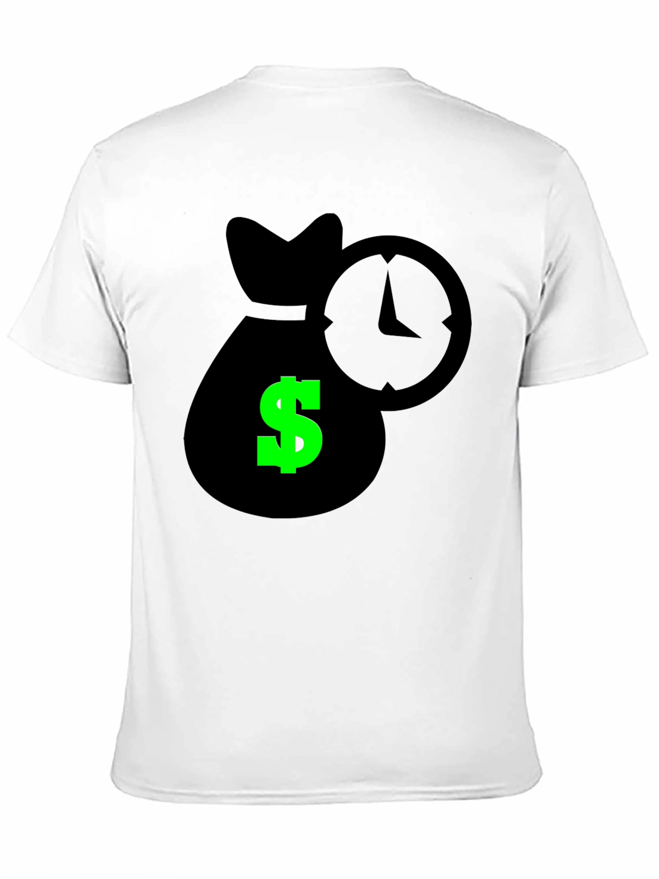 Black Time is Money Graphic Tee - Black Cotton Shirt view 11
