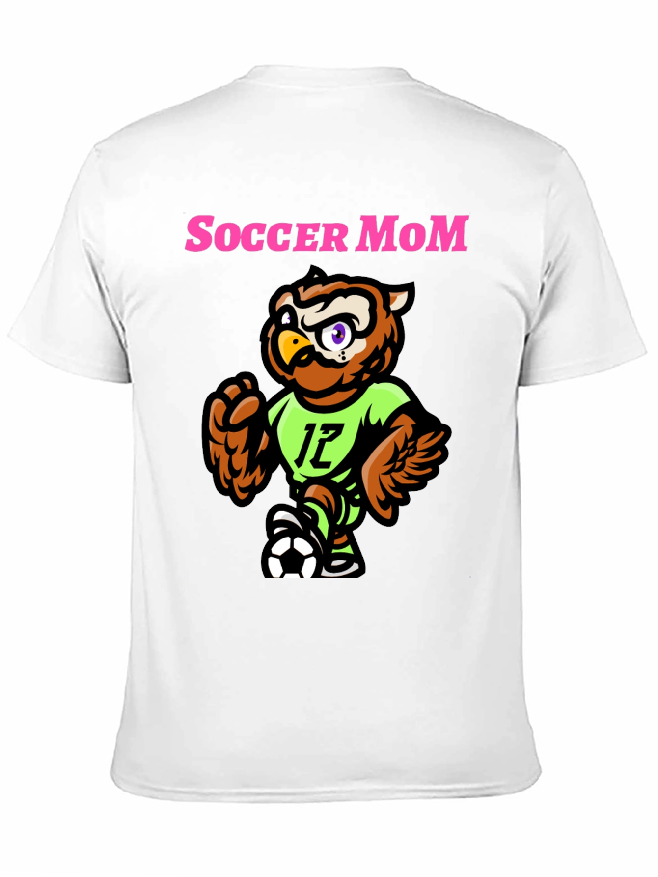 Black Soccer Mom Owl T-Shirt - Sporty Graphic Tee view 11