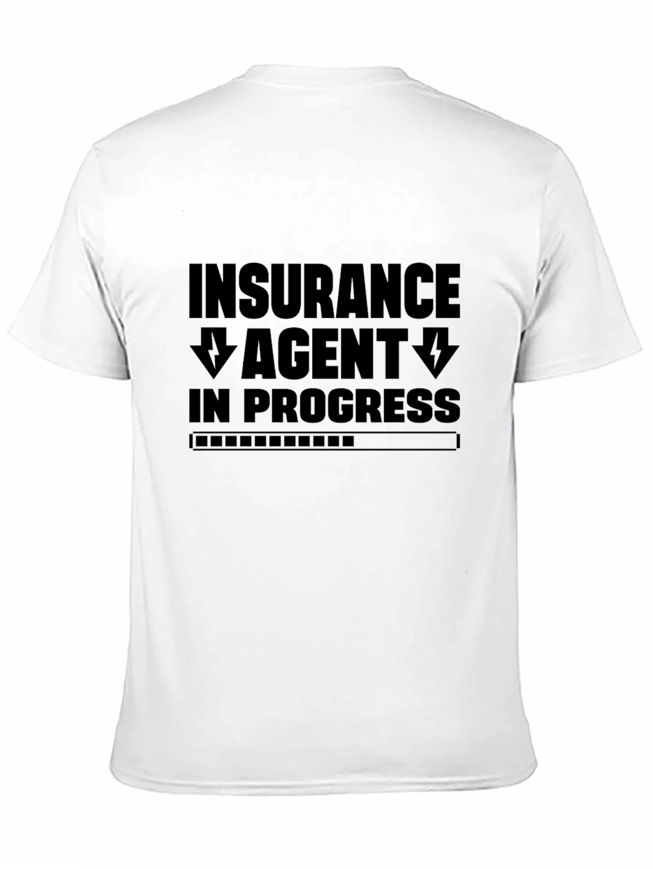 Black Insurance Agent in Progress Black T-Shirt view 11