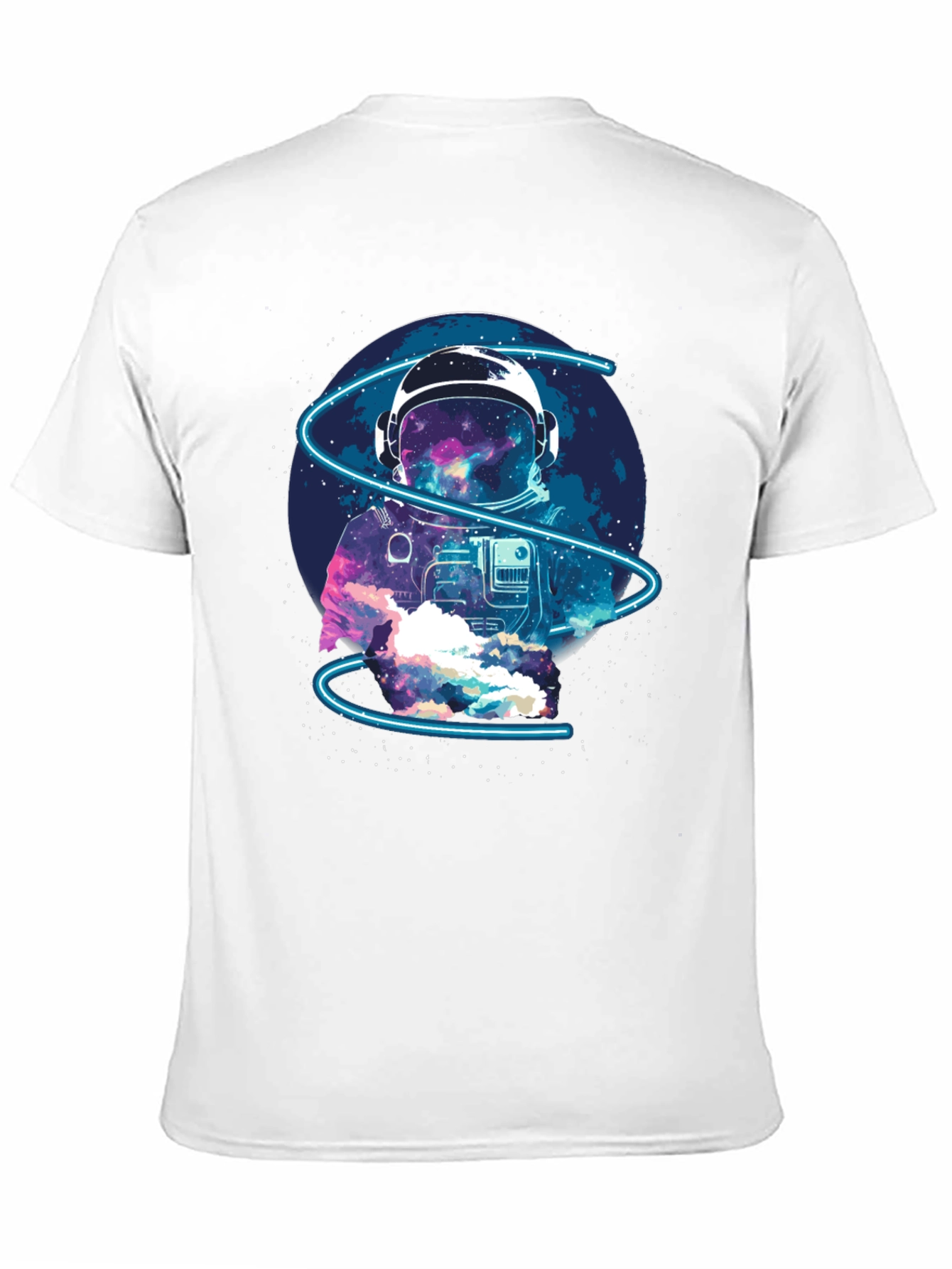 Black Astronaut Space Graphic T-Shirt view 11