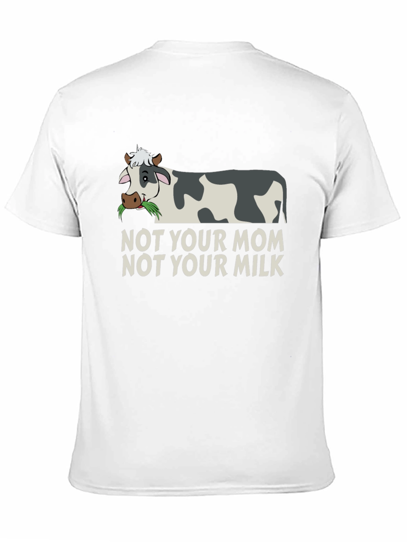 Black Vegan Cow Graphic T-Shirt - Not Your Mom Not Your Milk view 11