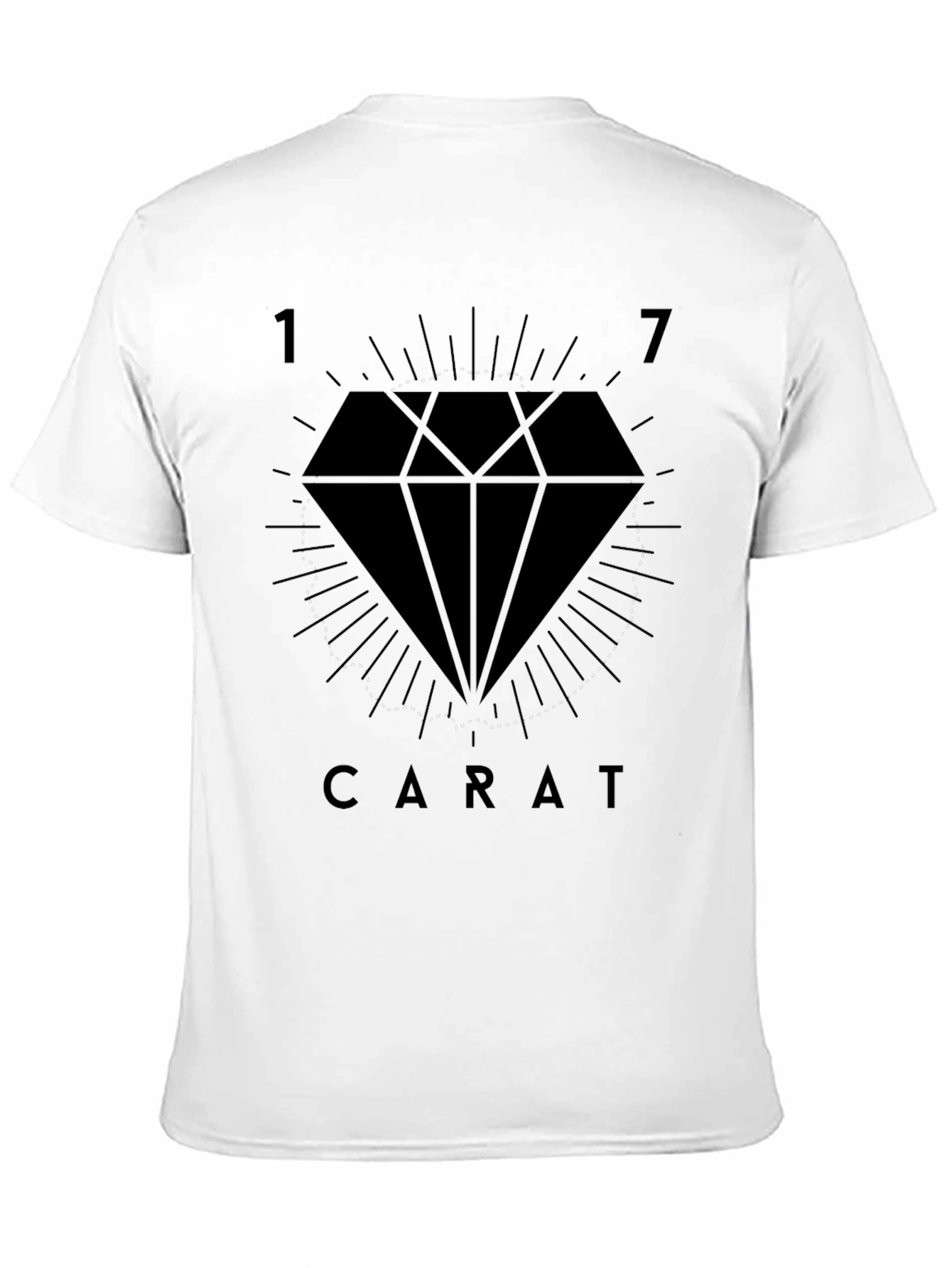 Black 17 Carat Graphic Tee - Stylish Diamond Design view 11