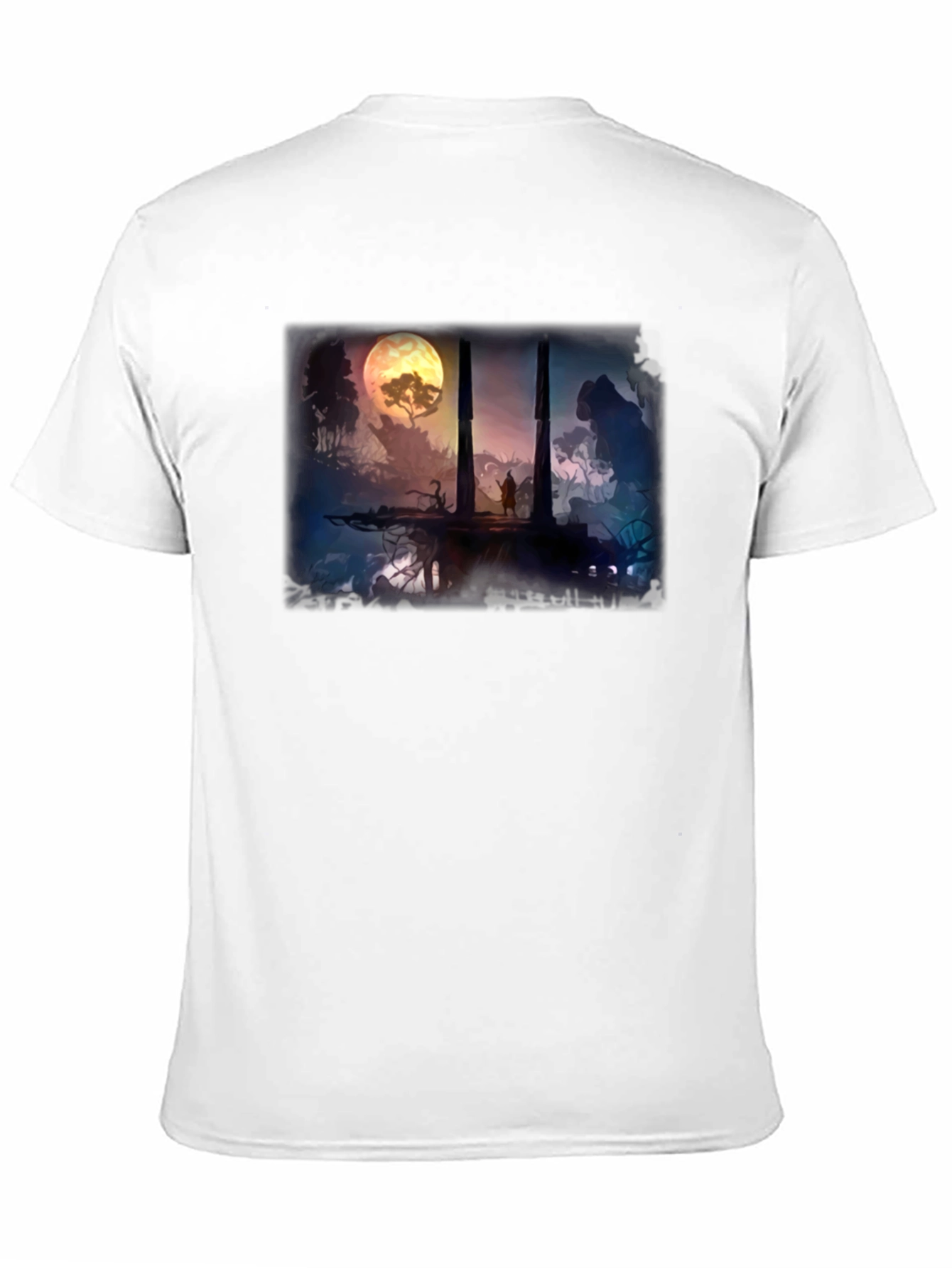 Black Fantasy Landscape Black T-Shirt view 11