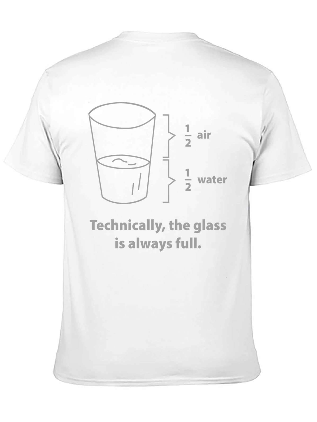 Black Technically Full Glass T-Shirt: Humorous Science Tee view 11
