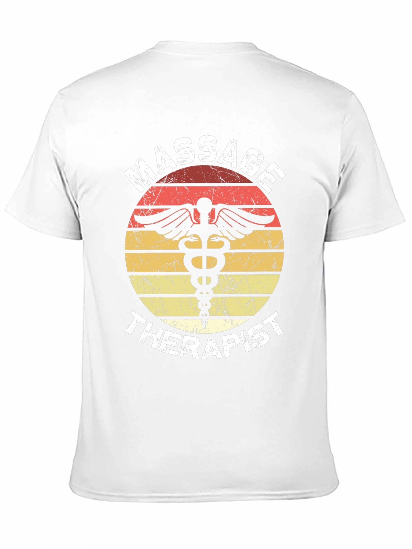 Black Massage Therapist T-Shirt Retro Style Black Tee view 11