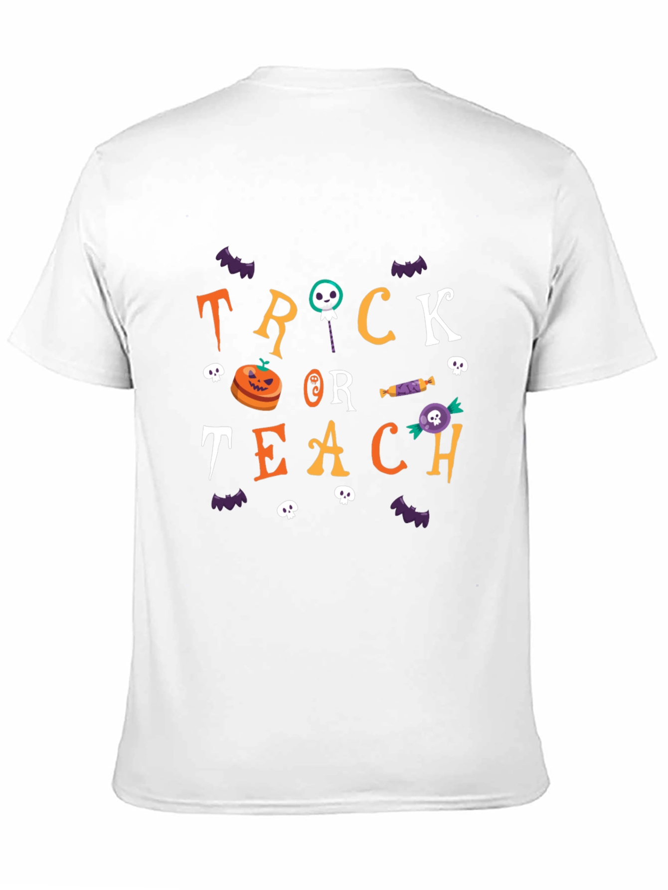 Black Trick or Teach Halloween T-Shirt view 11