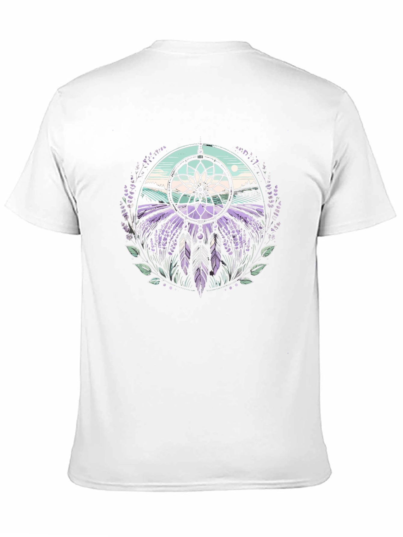 Black Dreamcatcher Lavender Field Graphic Tee view 11