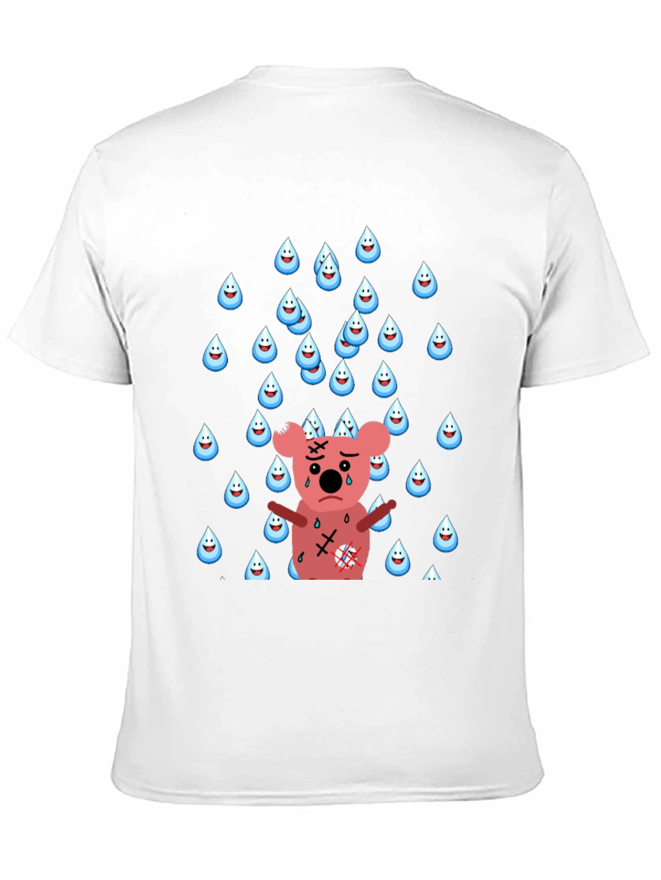 Black Sad Koala T-Shirt - Rainy Day Graphic Tee view 11