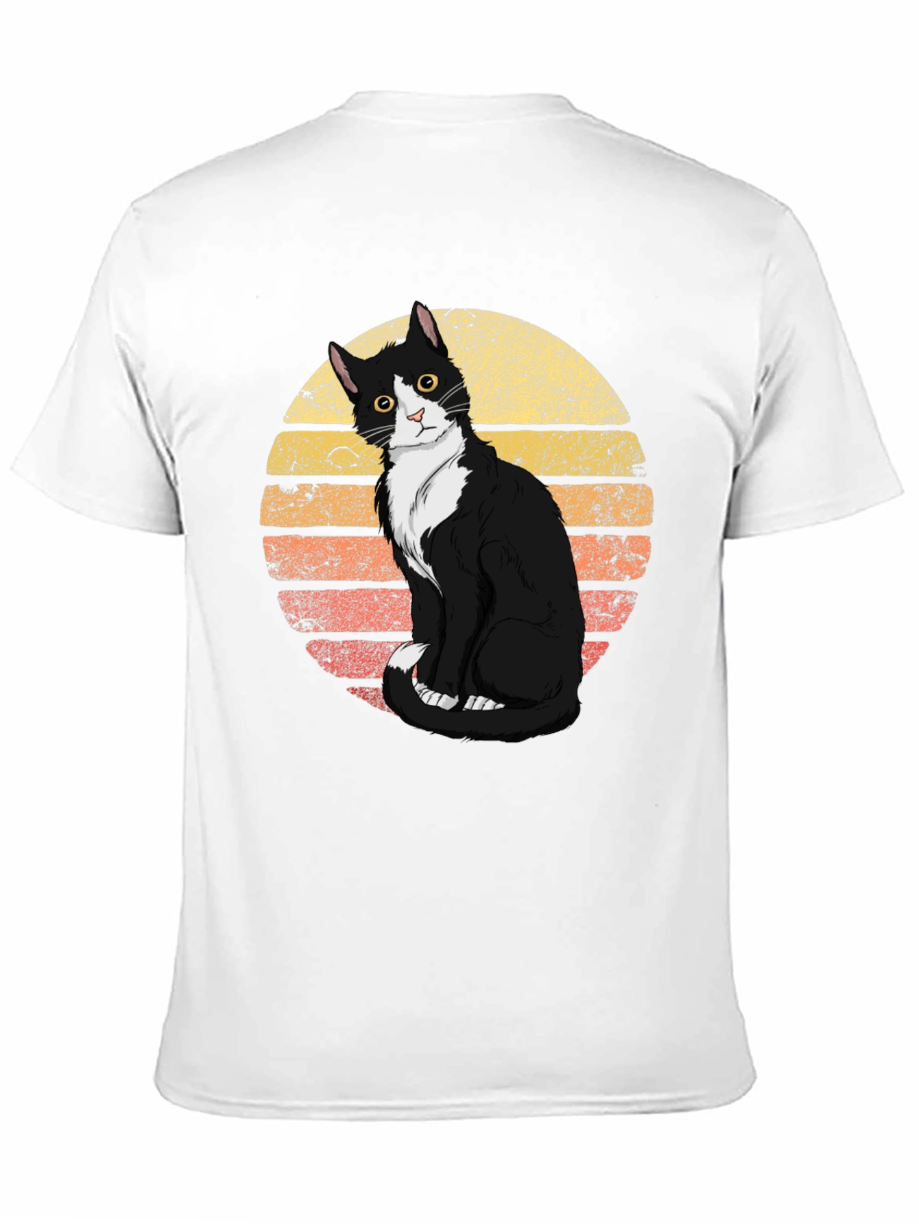 Black Retro Cat Graphic Tee - Black view 11