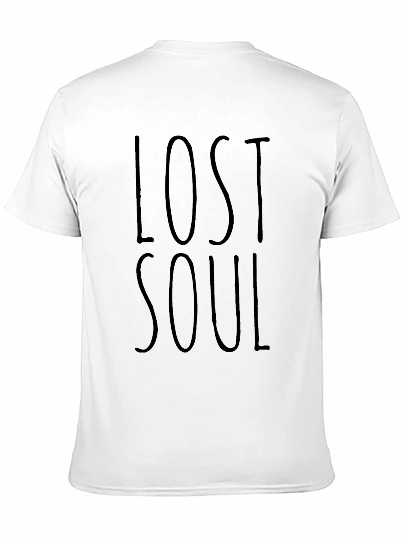 Black Lost Soul Graphic Tee - Black Casual T-Shirt view 11