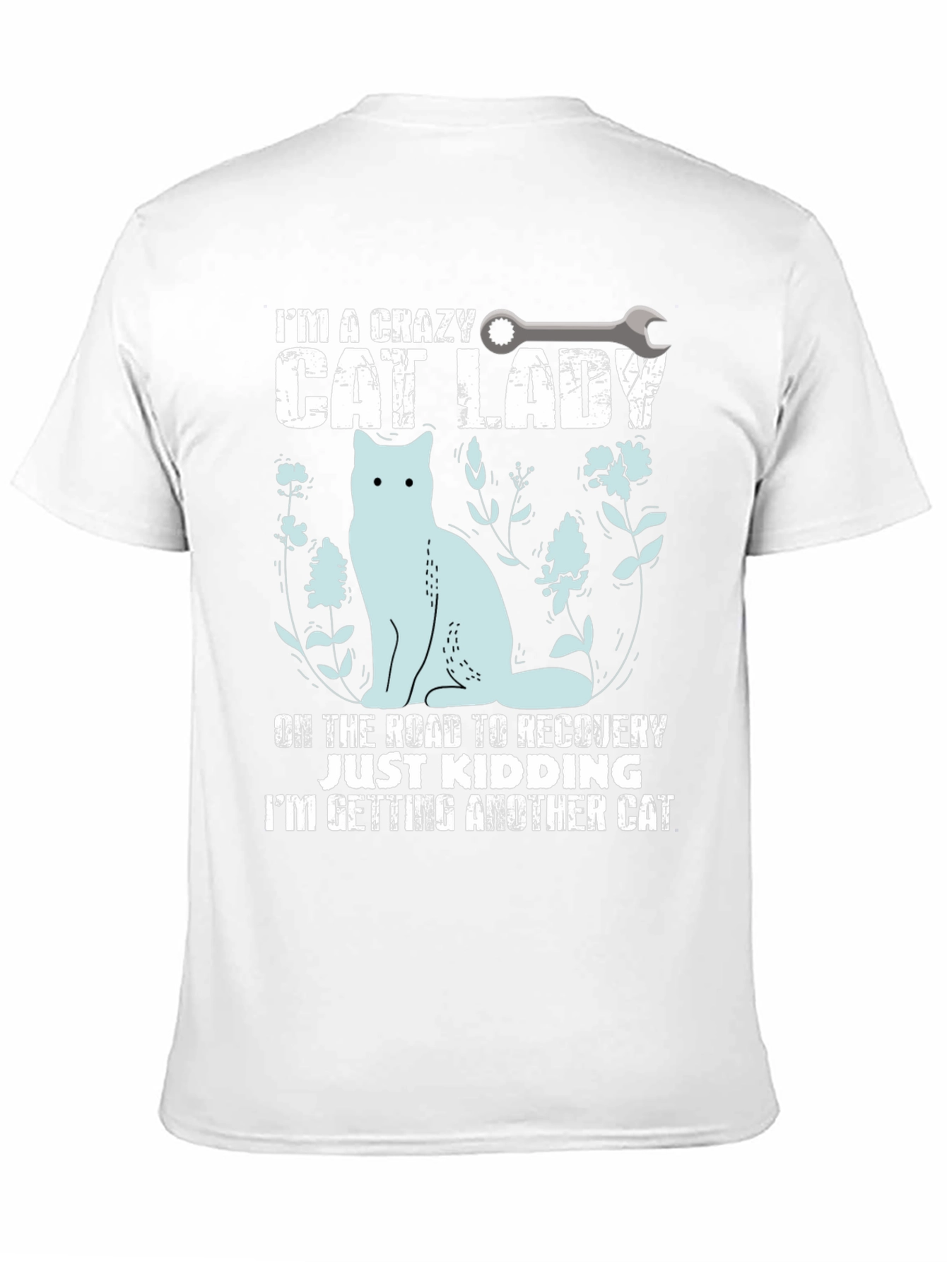 Black Crazy Cat Lady T-Shirt - Novelty Graphic Tee view 11