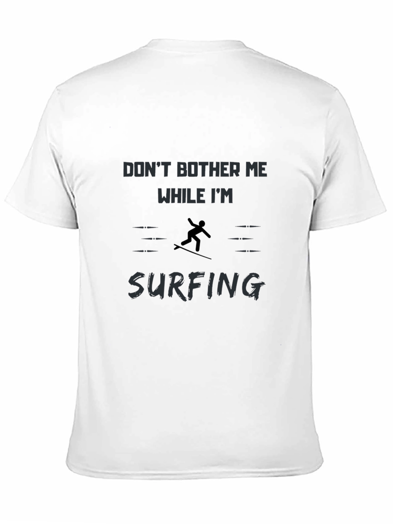Black Don't Bother Me Surfing Graphic T-Shirt view 11