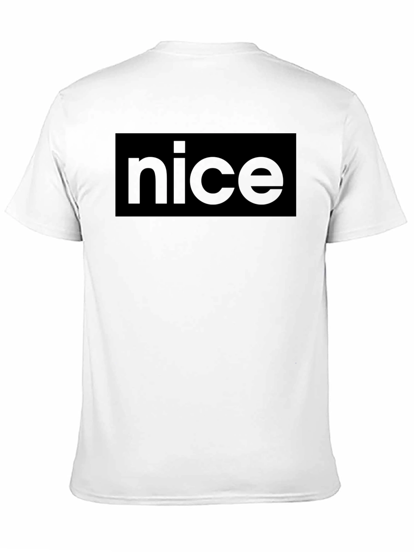 Black Nice Graphic Print Black T-Shirt view 11