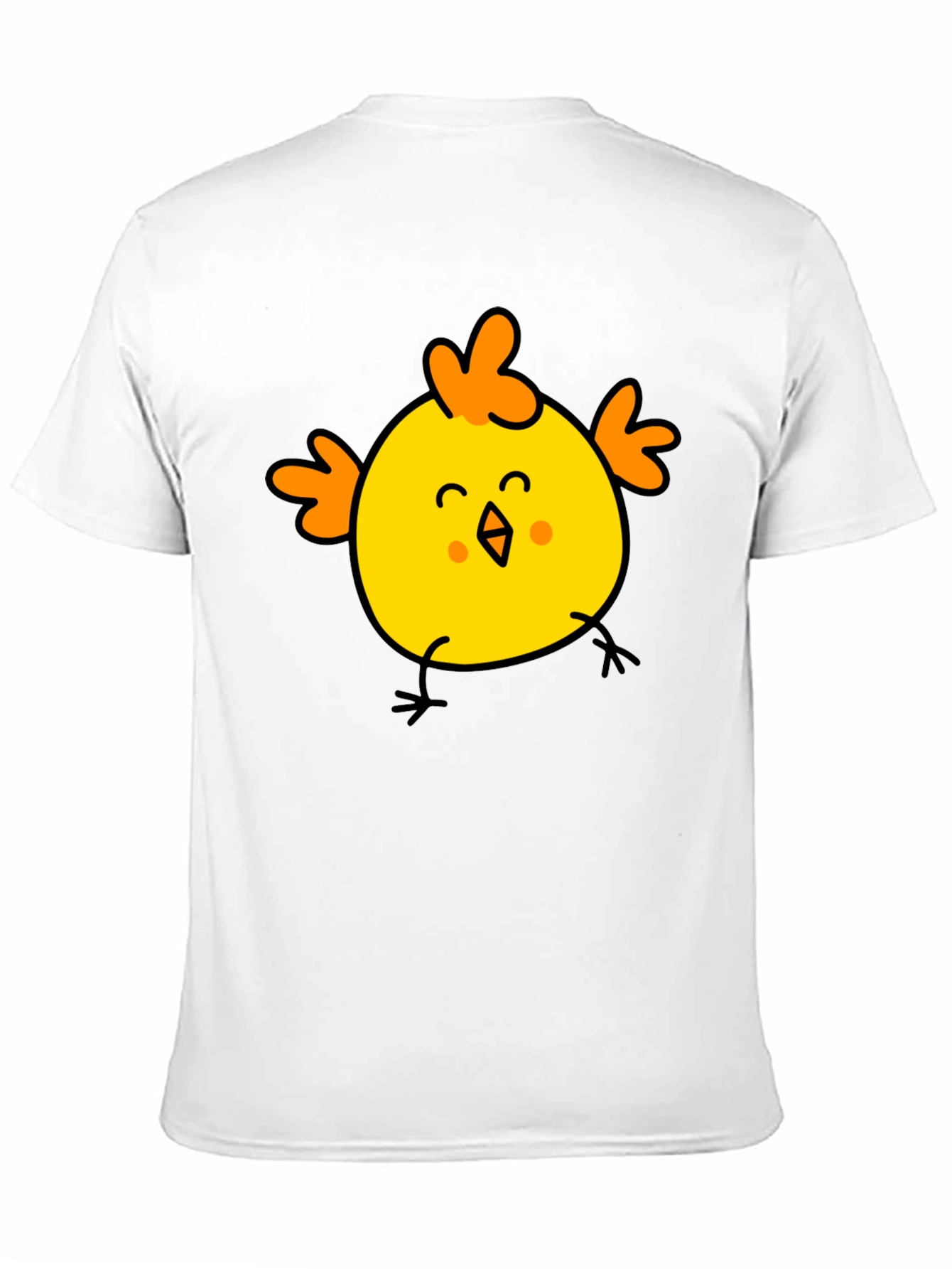 Black Cute Chick Graphic Tee - Black Cotton T-Shirt view 11